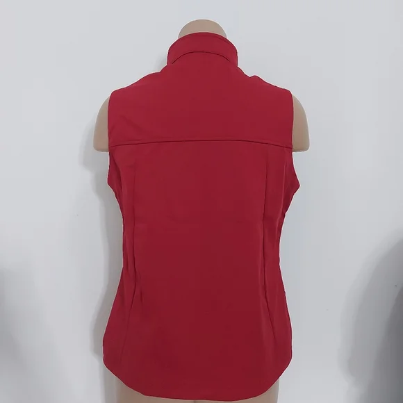Core 365 Womens Classic Red Carbon 850 Knit Shell Vest Audio Port Stretchable - Picture 2 of 5